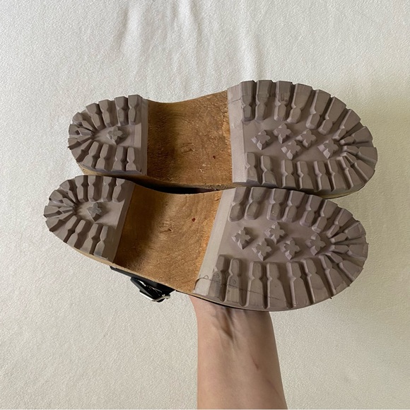 NWOT Free People x MIA Abba Black Platform Clogs Size 41 = Womens 10 - Picture 3 of 8